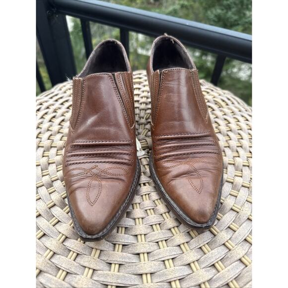 Vintage Guess by Georges Marciano Women’s Size 5.5 Brown Leather Ankle Booties - Picture 2 of 15